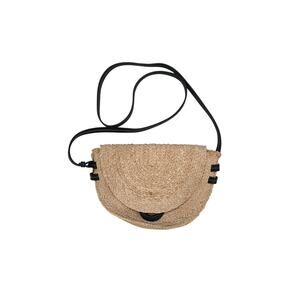 Zara Woven Cross-Body Crescent Purse Handbag